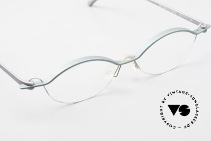 ProDesign No25 Gail Spence Aluminium Brille, grandioses ungetragenes Einzelstück; 90er Jahre, Passend für Herren und Damen