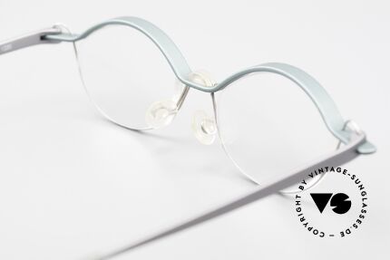 ProDesign No25 Gail Spence Aluminium Brille, KEINE Retrobrille; ein altes Original mit Hartetui, Passend für Herren und Damen