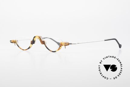 MDG Bauhaus 5010 Minimalistische 90er Lesebrille, absolute Rarität in Handarbeit gefertigt; Sammlerstück!, Passend für Herren