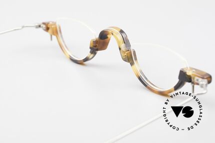 MDG Bauhaus 5010 Minimalistische 90er Lesebrille, ungetragenes 90er Einzelstück und KEINE RETROBRILLE, Passend für Herren