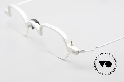 MDG Bauhaus 5004 Puristische Lesebrille 90er, Aluminium-Fassung, made in Germany, sehr komfortabel, Passend für Herren und Damen