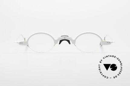 MDG Bauhaus 5001 Puristische Lesebrille Oval, puristische "Architekten" Designer-Fassung von 1996, Passend für Herren und Damen