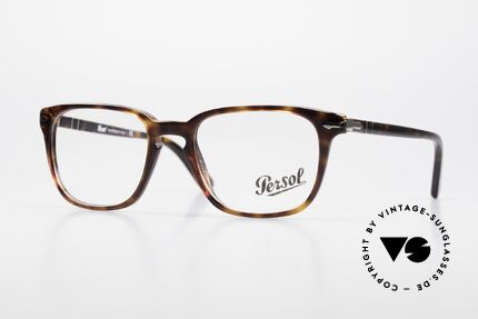 Persol 3117 Unisex Brille Eckig Panto Stil, sehr elegante, PERSOL Brillenfassung aus Italien, Passend für Herren und Damen