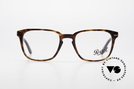 Persol 3117 Unisex Brille Eckig Panto Stil, eckige PANTO-Brillenform mit zeitlosem Muster, Passend für Herren und Damen