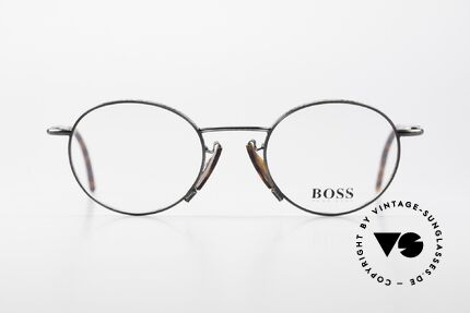 BOSS 4707 Runde Panto Stil Brille 90er, klassische VINTAGE Designer-Fassung für Herren, Passend für Herren