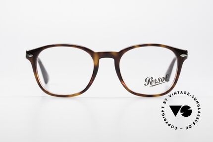 Persol 3122 Klassische Brille Eckig Panto, eckige PANTO-Brillenform im Schildpatt-Muster, Passend für Herren und Damen