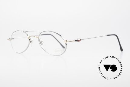 Bugatti 10892 Vintage Herrenbrille 1990er, enorm hochwertige Legierung: gunmetal chrome / gold, Passend für Herren
