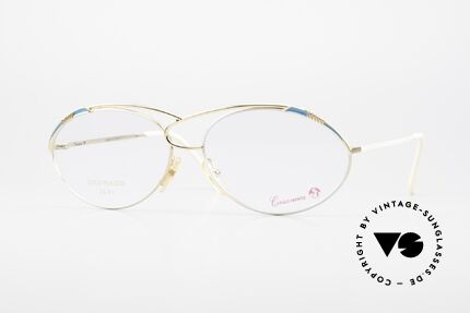 Casanova LC13 24kt Vergoldete Vintage Brille, zauberhafte CASANOVA Designerbrille von circa 1985, Passend für Damen