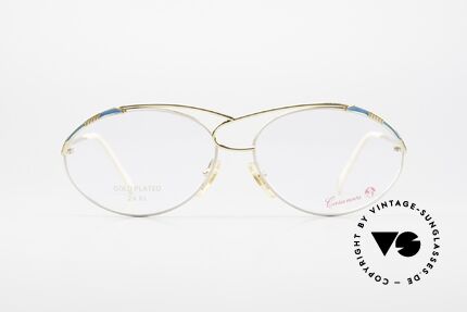 Casanova LC13 24kt Vergoldete Vintage Brille, tolles Zusammenspiel v. Farbe, Form & Funktionalität, Passend für Damen