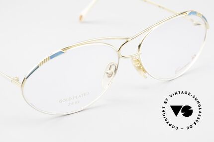 Casanova LC13 24kt Vergoldete Vintage Brille, ungetragen (wie alle unsere 80er vintage Kunst-Brillen), Passend für Damen