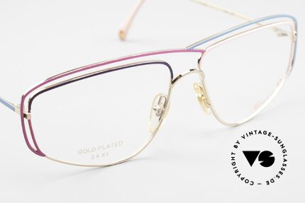 Casanova CN24 24kt Vergoldete Damen Brille, ungetragen (wie alle unsere 80er vintage Kunst-Brillen), Passend für Damen