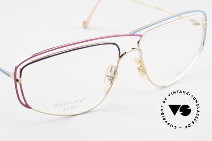 Casanova CN24 24kt Vergoldete Damen Brille, ungetragen (wie alle unsere 80er vintage Kunst-Brillen), Passend für Damen