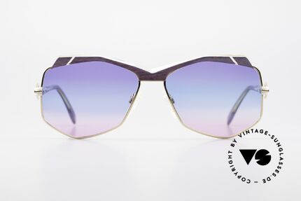 Cazal 230 Bunte Cazal Sonnenbrille 80er, außergewöhnliche, sechseckige Gläserform, Passend für Damen
