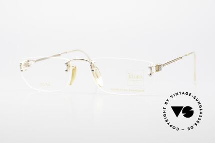 Henry Jullien Melrose 09 Randlose Vintage Brille 1994, entsprechend edel und kostbar ist die Vergoldung, Passend für Damen