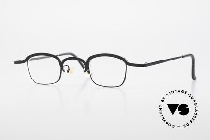 Theo Belgium Armes 90er Jahre Theo Brille Metall, Theo Belgium Brille, schwarzes Unisex-Modell "Armes", Passend für Herren und Damen