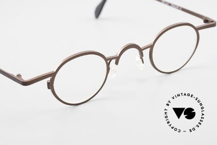 Theo Belgium Pat Trendsetter Vintage Brille 90s, ungetragenes Theo-Exemplar für die, die sich trauen, Passend für Herren und Damen