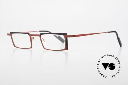 Theo Belgium Maigret Eckige Titanium Brille Unisex, leicht & sehr komfortabel; PURE TITANIUM Fassung, Passend für Herren und Damen