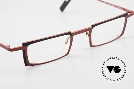 Theo Belgium Maigret Eckige Titanium Brille Unisex, KEINE RETRObrille; ein circa 20 Jahre altes Original, Passend für Herren und Damen