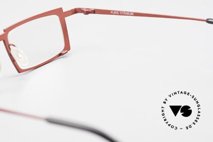 Theo Belgium Maigret Eckige Titanium Brille Unisex, Größe: extra large, Passend für Herren und Damen