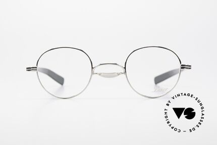 Lunor Swing A 32 Panto Vintage Brille Mit Schwing Steg, Größe 41-25, PP = platin plattiert, mit Swing-Steg, Passend für Herren und Damen