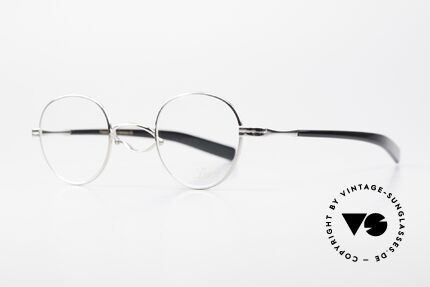 Lunor Swing A 32 Panto Vintage Brille Mit Schwing Steg, handgefertigt in Deutschland und mit Acetatbügeln, Passend für Herren und Damen