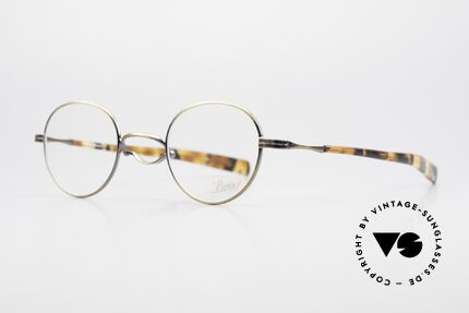 Lunor Swing A 32 Panto Vintage Brille Mit Schaukelsteg, handgefertigt in Deutschland und mit Acetatbügeln, Passend für Herren und Damen