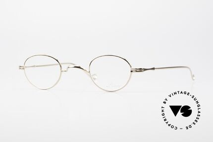 Lunor II 03 Kleine Unisex Brille Vergoldet, extra kleine vintage Metallbrille der LUNOR II Serie, Passend für Herren und Damen