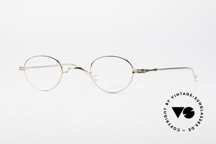 Lunor II 03 Kleine 90er Brille Vergoldet, extra kleine vintage Metallbrille der LUNOR II Serie, Passend für Herren und Damen