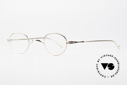 Lunor II 03 Kleine Unisex Brille Vergoldet, Modell in Größe 37,5/26; für große Stärken geeignet, Passend für Herren und Damen