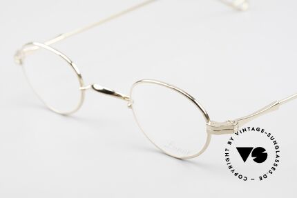 Lunor II 03 Kleine 90er Brille Vergoldet, Brillen-Design in Anlehnung an frühere Jahrhunderte, Passend für Herren und Damen
