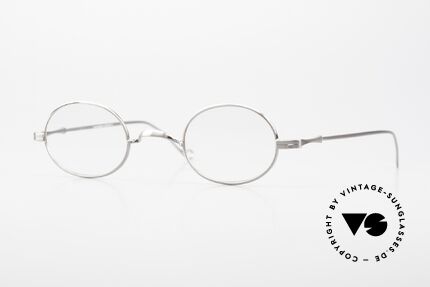 Lunor II 10 Ovale Metallbrille Antik Silber, ovale vintage Brille der Lunor II Serie, Metallfassung, Passend für Herren und Damen Lunor II 10 Ovale Metallbrille Antik Silber, ovale vintage Brille der Lunor II Serie, Metallfassung, Passend für Herren und Damen