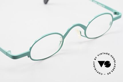 Theo Belgium Brave Ovale Vintage DesignerBrille, ungetragenes Theo-Exemplar für die, die sich trauen, Passend für Herren und Damen