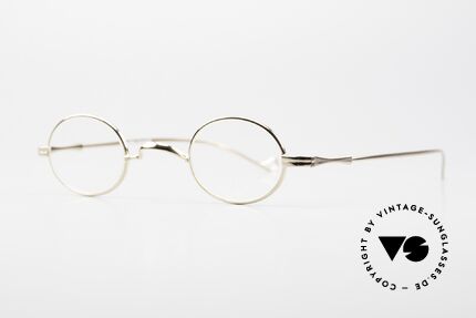 Lunor II 04 Ovale XS Brille Gold Plated, Fassung in Größe 37/25; für große Stärken geeignet, Passend für Herren und Damen