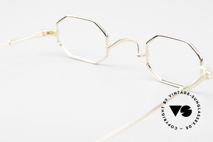 Lunor II 01 Achteckige Brille Gold Plated, Größe: extra small, Passend für Herren und Damen