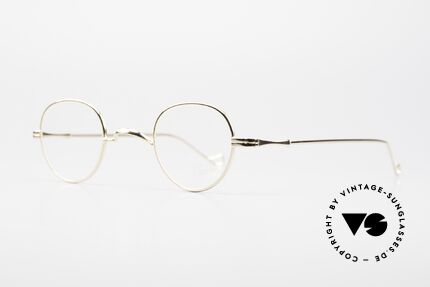 Lunor II 15 Alte Panto Brille Gold Plated, Fassung in Größe 39/26; für große Stärken geeignet, Passend für Herren und Damen