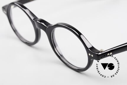 Lunor A52 Ovale Brille Schwarzes Acetat, 100% made in Germany, handpoliert, ein Klassiker!, Passend für Herren und Damen