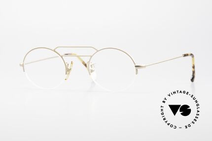 W Proksch's M5/13 90er Halb Randlos Mattgold, schlichtes Design & japanisches Qualitäts-Streben!, Passend für Herren und Damen