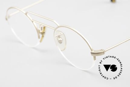 W Proksch's M5/13 90er Halb Randlos Mattgold, dieses alte WP Original verkörpert stilvolle Eleganz, Passend für Herren und Damen