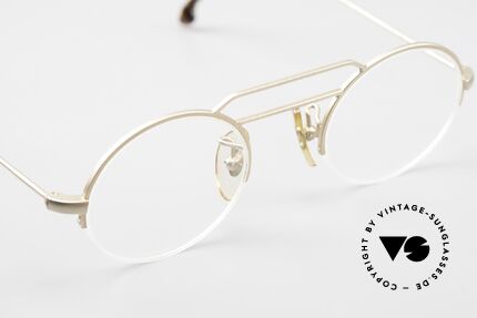 W Proksch's M5/13 90er Halb Randlos Mattgold, KEIN RETRO; ein 25 Jahre altes Unikat in Gr. SMALL, Passend für Herren und Damen
