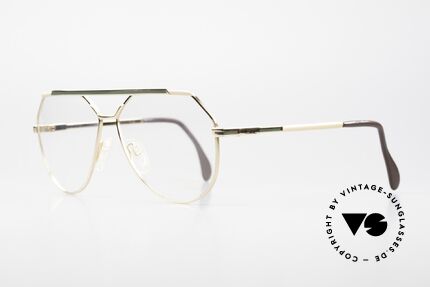 Cazal 733 Alte Aviator Herrenbrille 1986, Top-Qualität (vergoldet) und apartes Rahmen-Dekor, Passend für Herren