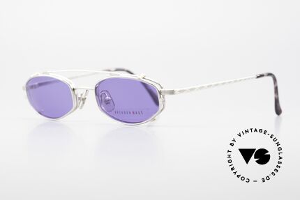 Freudenhaus Ita Titanbrille mit Sonnen Clip, zeitlos und raffiniert gleichermaßen (100% Titanium), Passend für Herren und Damen