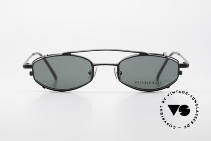 Freudenhaus Ita Titaniumbrille Mit SonnenClip, exzellent gemachter Metall-Rahmen; made in Japan, Passend für Herren und Damen