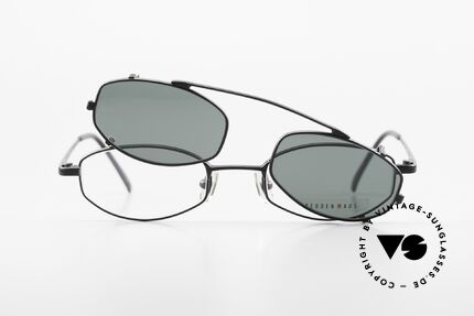 Freudenhaus Ita Titaniumbrille Mit SonnenClip, außergewöhnliche Form der Fassung mit Sonnen-Clip, Passend für Herren und Damen