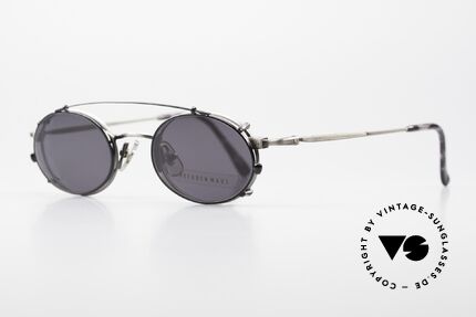 Freudenhaus Zaki Ovale Brille Mit Sonnen Clip, zeitlos und raffiniert gleichermaßen (SMALL Größe), Passend für Herren und Damen