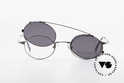 Freudenhaus Zaki Ovale Brille Mit Sonnen Clip, Größe: small, Passend für Herren und Damen