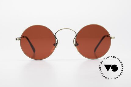 Jean Paul Gaultier 55-0172 Designer Sonnenbrille 3D Rot, runde Metall-Fassung; sehr leicht und komfortabel, Passend für Herren und Damen