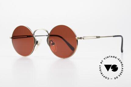 Jean Paul Gaultier 55-0172 Designer Sonnenbrille 3D Rot, hochklassig gebürstete Oberfläche in "Antik Gold", Passend für Herren und Damen