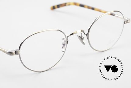 Lunor VA 108 Panto Brille Antik Gold, Panto-Stil Fassung mit Nasenpads aus reinem Titan, Passend für Herren und Damen