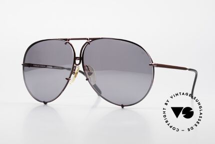 Porsche 5623 Sammlerbrille 80er Einzelstück, ungetragenes Modell in weinrot-metallic + orig. Etui, Passend für Herren und Damen