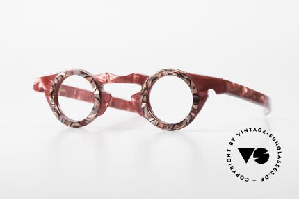 Vidocq Les Halles Runde Vintage Brille 1980er, spektakuläres VIDOCQ Brillen-Design der 1980er Jahre, Passend für Damen